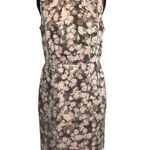 NWT Ann Taylor Loft Floral Sleeveless Dress - Pink and Gray-size 12